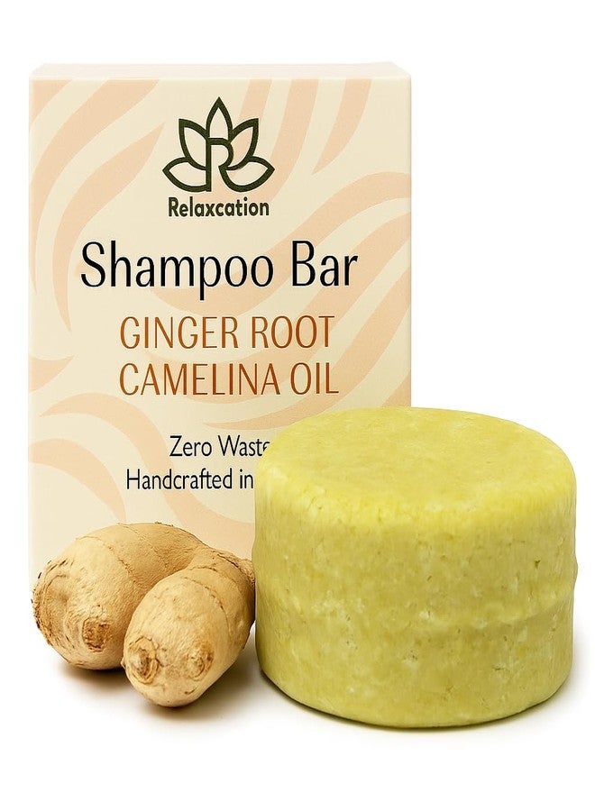 Relaxcation MADE IN USA Organic Ginger Hair Growth Solid Shampoo Bar for Regrowth Hair | GINGER ROOT, CAMELINA OIL, TURMERIC, LEMONGRASS | Anti Hair Loss Shampoo, Anti-Dandruff and Anti-Itching - Image 1