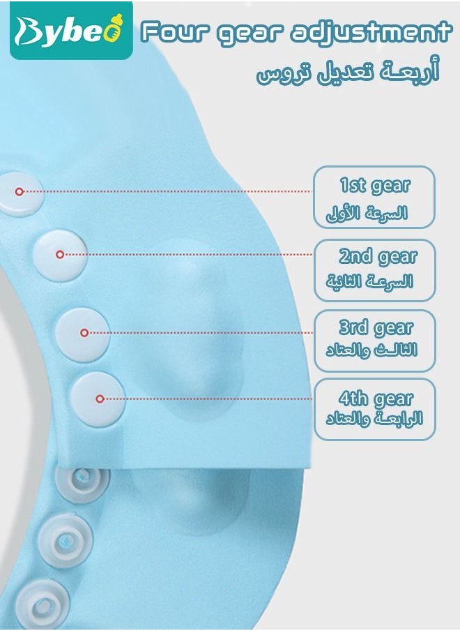 Bybeo - 3PCS Baby Silicone Adjustable Shower Cap + Infant Bath Washing Hair Shampoo Cup + Toddler Hairs Scalp Massager Shampooing Brush - Image 1
