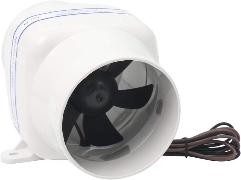 NovelBee 12V 270CFM Electric 4" in-Line Marine Bilge Air Blower with Six Blade Fan Maximize Air Flow and Efficiency - Image 3