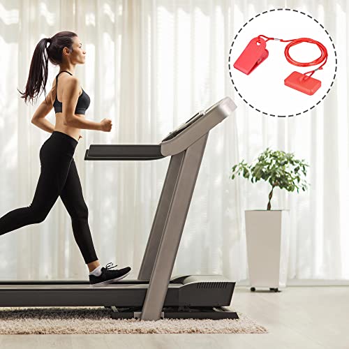 uxcell Fitness Magnet Key, 46x28mm Rectangle Shell, 15mm Dia. Magnet Safety Lock for Most Treadmill, Red - Image 5