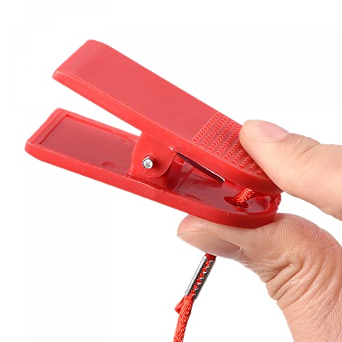 uxcell Fitness Magnet Key, 46x28mm Rectangle Shell, 15mm Dia. Magnet Safety Lock for Most Treadmill, Red - Image 4