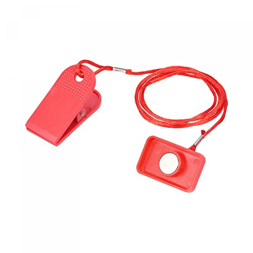 uxcell Fitness Magnet Key, 46x28mm Rectangle Shell, 15mm Dia. Magnet Safety Lock for Most Treadmill, Red - Image 3