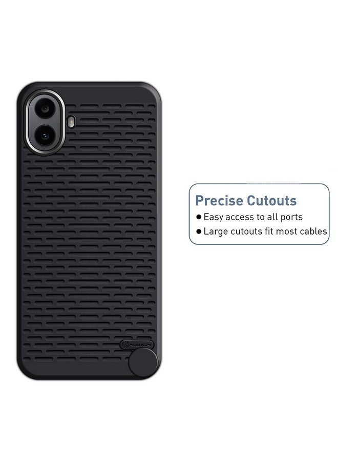 hello zone غلاف خلفي فاخر مصمم من هالو زون CMF لهاتف ناثينغ 1 مع حماية الكاميرا - أسود - Image 3