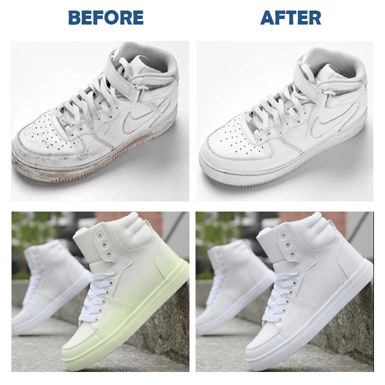 QUFY White Shoe Polish for Sneakers Leathers and Textiles with 1 Pair Shoelace - Image 4