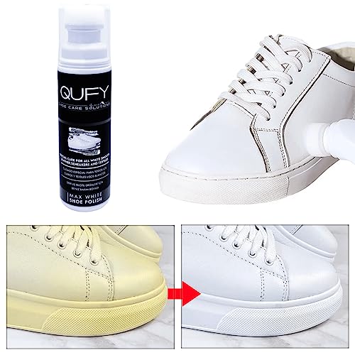 QUFY White Shoe Polish for Sneakers Leathers and Textiles with 1 Pair Shoelace - Image 5