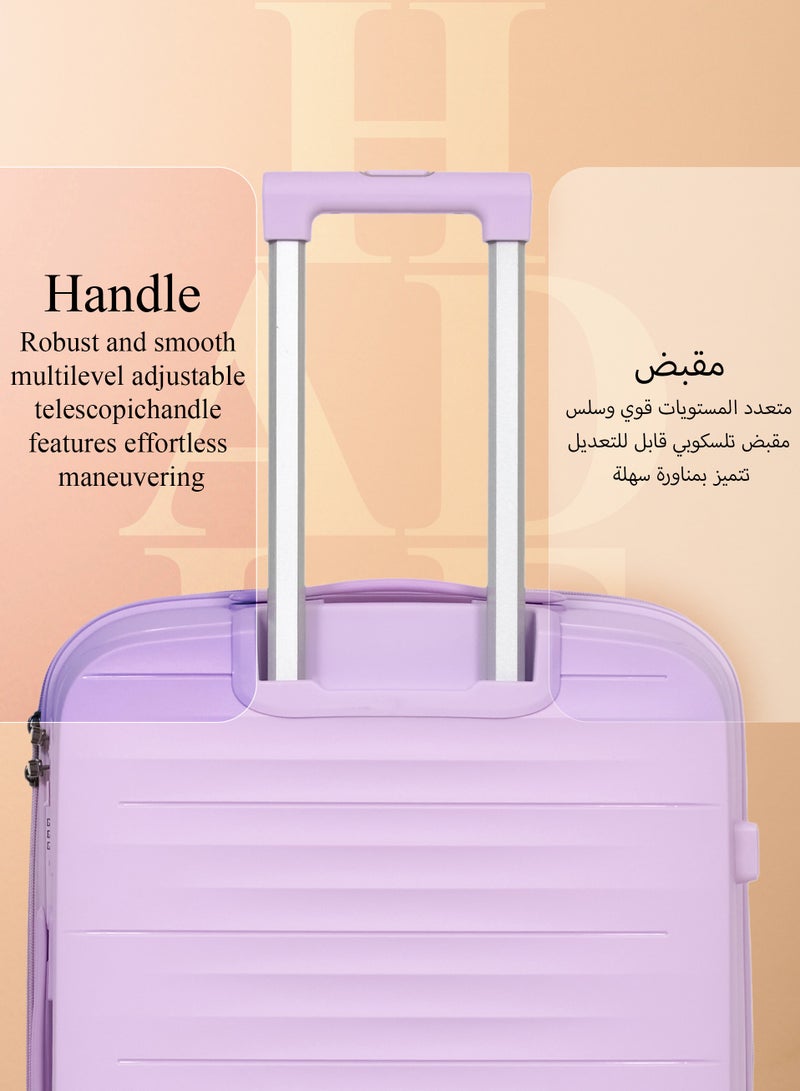 Luggage Set 3 Pieces PP Hard Side Bag 360 Degree Spinner Wheels Trolley Luggage Set With TSA Lock 20/24/28 Inches