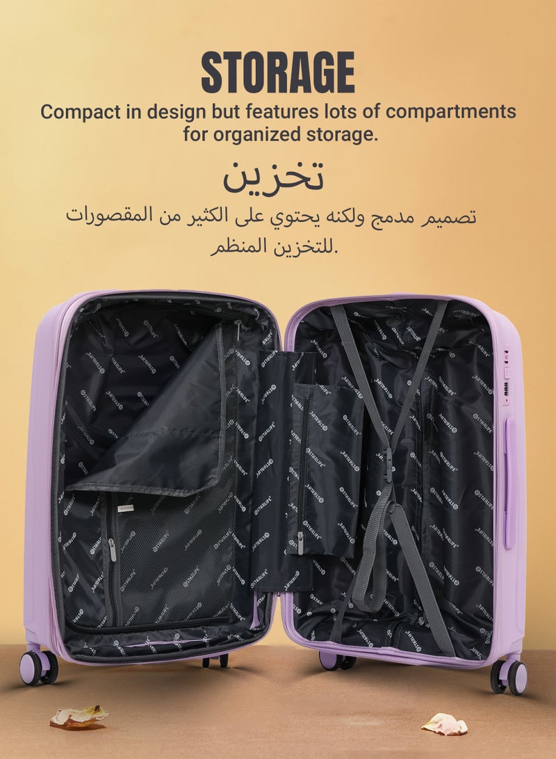 Luggage Set 3 Pieces PP Hard Side Bag 360 Degree Spinner Wheels Trolley Luggage Set With TSA Lock 20/24/28 Inches