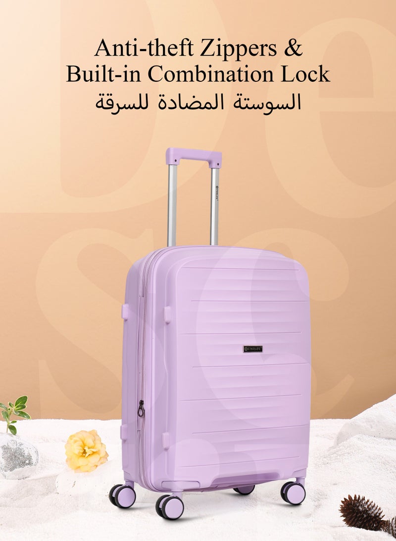 Luggage Set 3 Pieces PP Hard Side Bag 360 Degree Spinner Wheels Trolley Luggage Set With TSA Lock 20/24/28 Inches
