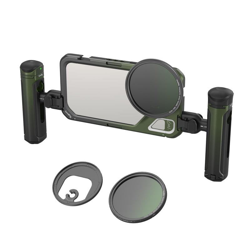 SmallRig x Brandon Li Mobile Video Kit for iPhone 15 Pro Max with Wireless Quick Release Handles Upgraded 67MM Magnetic VND Filter 67MM Filter Adapter Phone Rig for YouTube Video Recording 4407B - Image 2