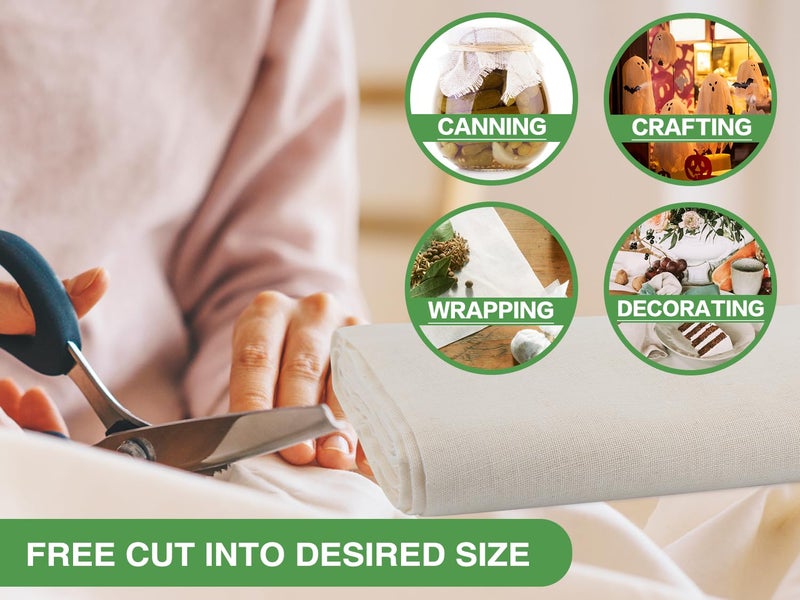 Olicity Cheese Cloths, Grade 100, 45 Sq Feet, Reusable Cheese Cloth with Closed Edges Fabric Fine Mesh Cloth, Unbleached Cotton Muslin Cheesecloth for Straining, Baking, Milk, Free Cutting - 5 Yards - Image 5