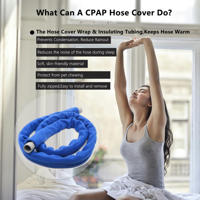 TUSIWIT 6 Feet CPAP Hose Cover, Soft Tube Sleeve Wrap, Prevent Rainouts Comfortable and Safe - Image 2