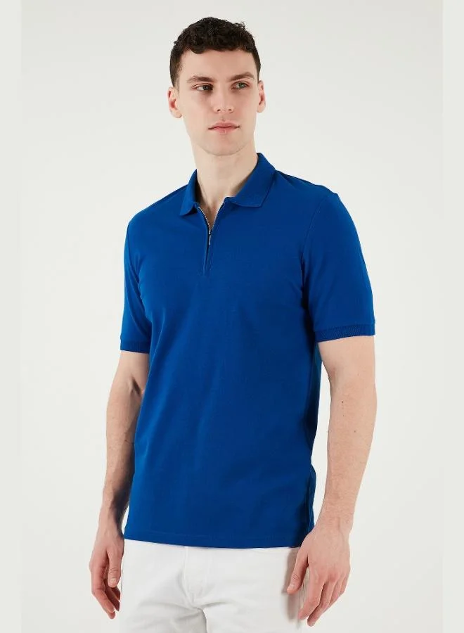 Buratti  Buratti Cotton Regular Fit Half Zipper Polo Collar T Shirt Men's Polo Collar T-Shirt 5903008 for Men | Best Price UAE