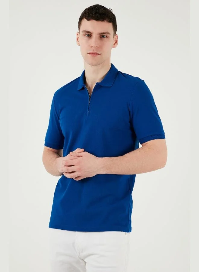 Buratti  Buratti Cotton Regular Fit Half Zipper Polo Collar T Shirt Men's Polo Collar T-Shirt 5903008 for Men | Best Price UAE