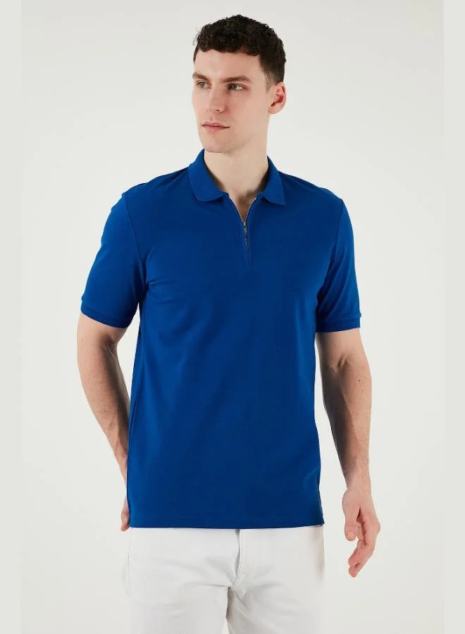 Buratti  Buratti Cotton Regular Fit Half Zipper Polo Collar T Shirt Men's Polo Collar T-Shirt 5903008 for Men | Best Price UAE