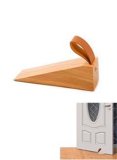 MIKO 1-Peice Door Stopper Durable Non-Slip Door Wedge, Wooden Anti-collision Door Stopper for Bedroom, Kitchen, Office Doors  - Image 1