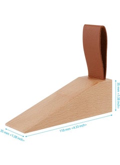 MIKO 1-Peice Door Stopper Durable Non-Slip Door Wedge, Wooden Anti-collision Door Stopper for Bedroom, Kitchen, Office Doors  - Image 2