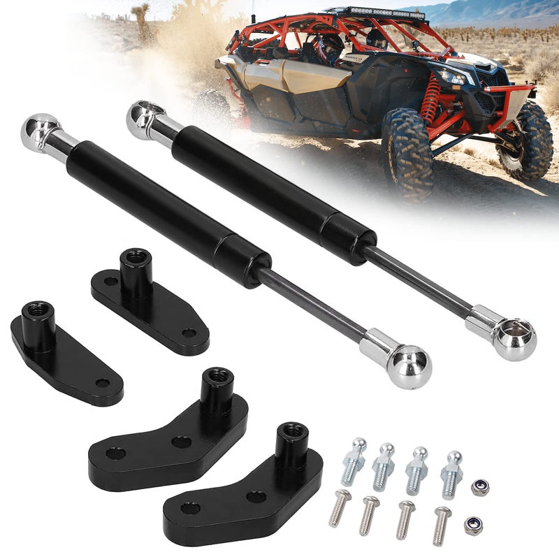 Generic Piodelo X3 Door Opener Kits, Front and Rear Door Shocks Struts Compatible with Can Am Maverick X3 and X3 Max 2017 2018 2019 2020 2021 2022 Auxiliary Doors Opener Accessories - Black  - Image 1