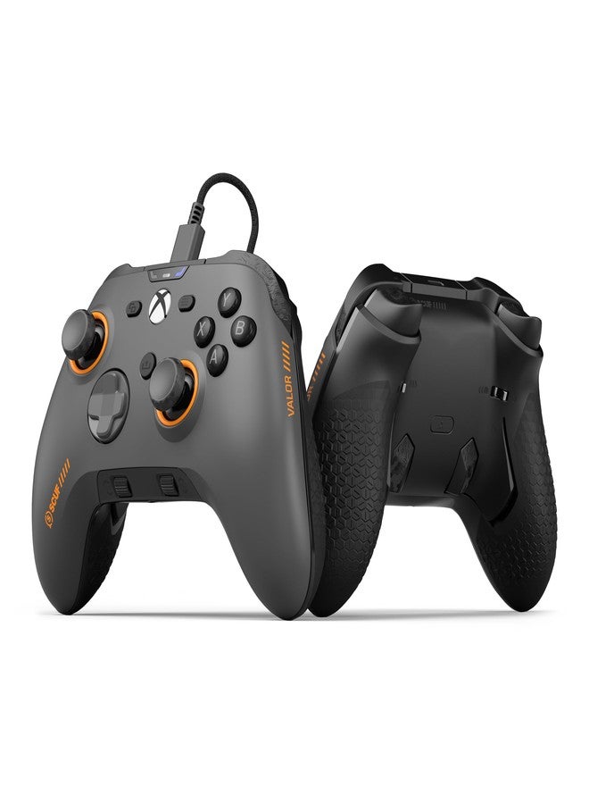 SCUF VALOR PRO Wired Performance Xbox Controller - Customizable Back Paddles, Instant Triggers, Hall Effect Thumbsticks, Audio Controls, Xbox Series X|S, Xbox One, Windows PC - Steel Gray - Image 1