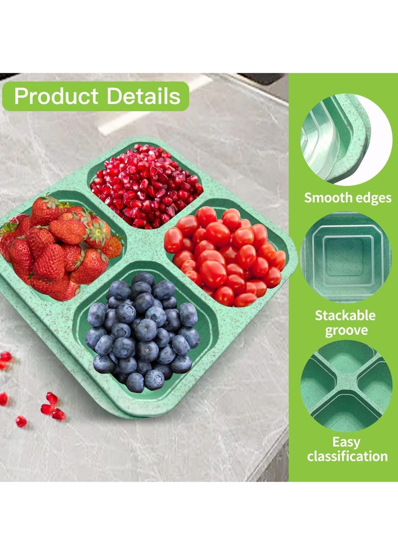 أوزيغالور حزمة من 4 صناديق البينتو للوجبات الخفيفة صناديق الغداء مستودعات لتقسيم الطعام للعمل والسفر والمدرسة - Image 5