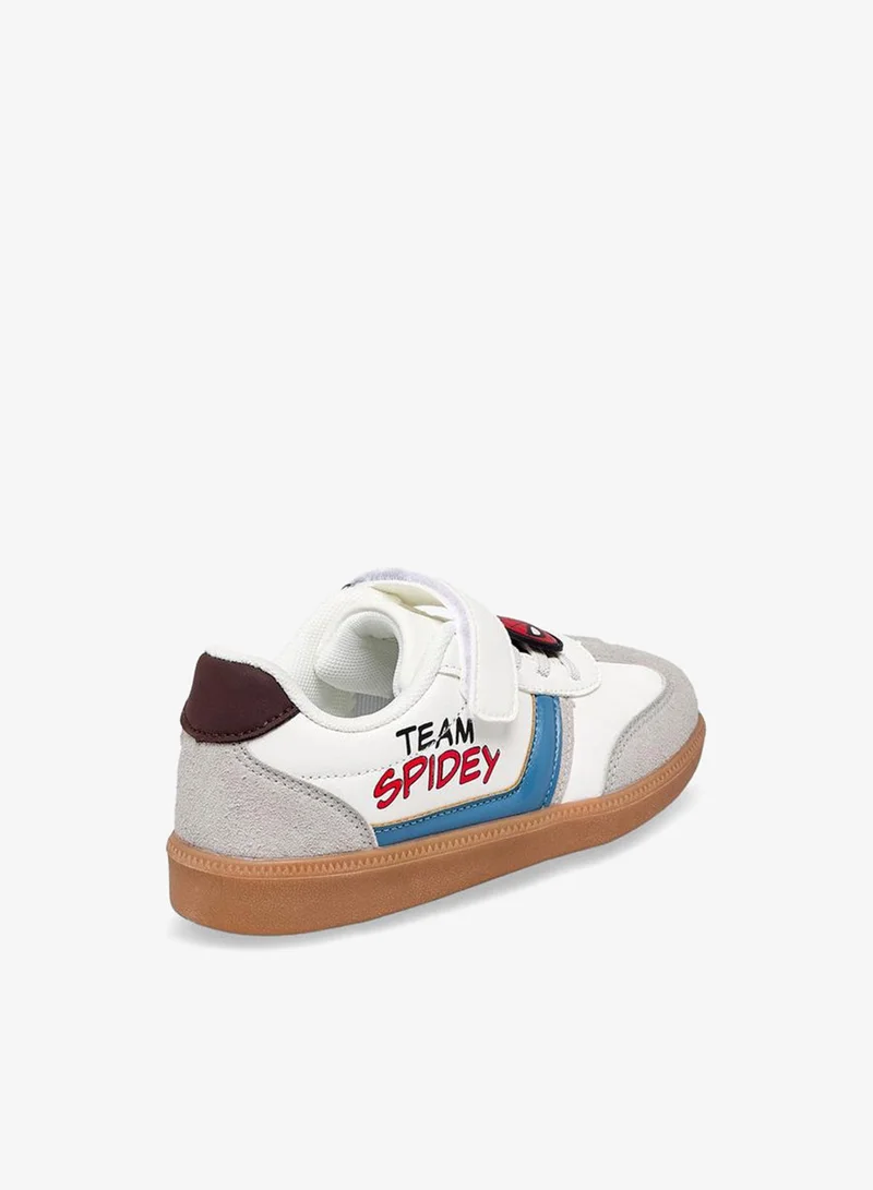 Marvel WHITE Boys Spider-Man Print Hook & Loop Ankle School Sneakers for Men | Best Price UAE