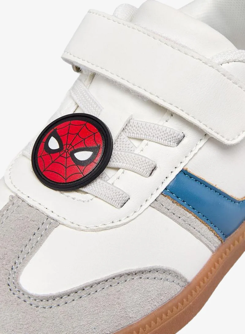 Marvel WHITE Boys Spider-Man Print Hook & Loop Ankle School Sneakers for Men | Best Price UAE