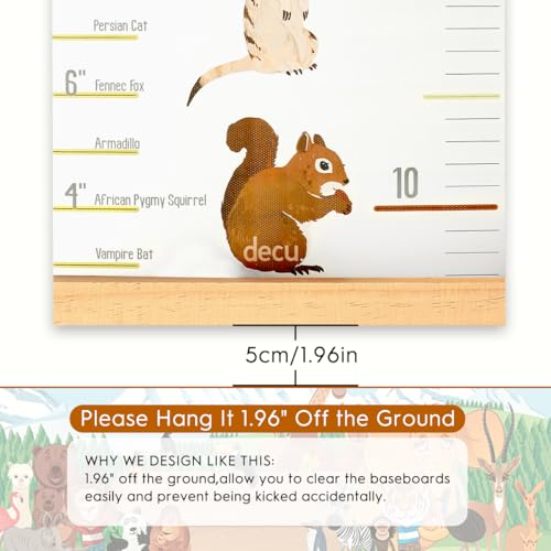 MIBOTE Baby Growth Height Chart Handing Ruler Wall Decor for Kids, Canvas Removable Height Growth Chart 79" x 7.9" (Colorful) - Image 5