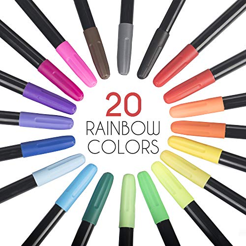 Zenacolor 20 Fabric Markers Pens Set - Indelible and Permanent Fabric Paint Fine Point Textile Marker Pen - Image 2