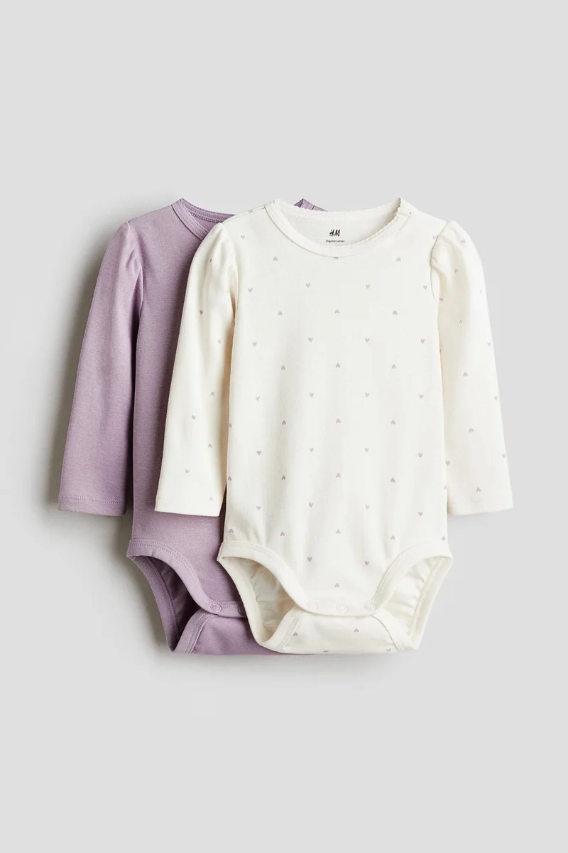 H&M 2-pack long-sleeved bodysuits