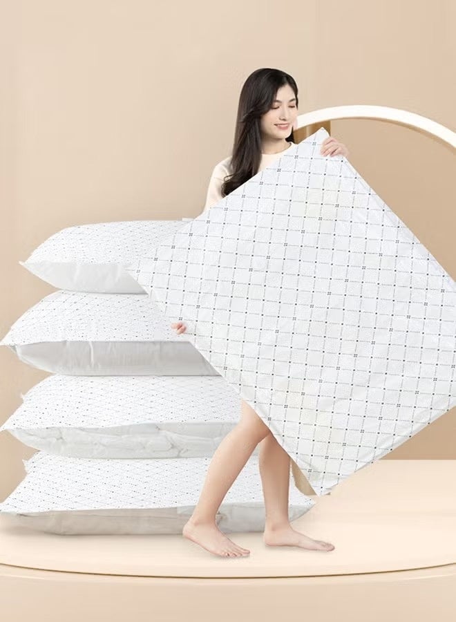 ج ت س آ ل أكياس تخزين مفرغة من الهواء فاخرة مع مضخة كهربائية، 6 قطع (2 صغيرة، 2 كبيرة، 2 متوسطة) أكياس موفرة للمساحة قابلة لإعادة الاستخدام للملابس، والمراتب، والبطانيات، والألحفة، والوسائد، واللحاف، والسفر - Image 3