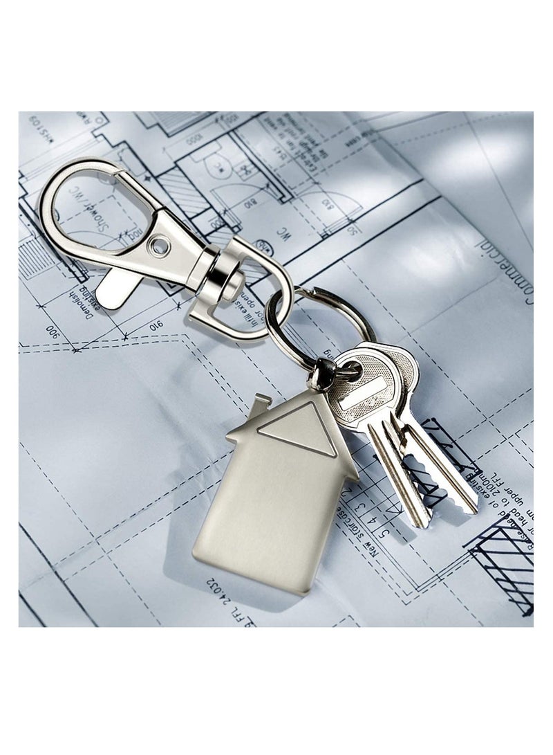 Excefore 100 Pcs Keychain Hooks with Key Rings, Keychain Clip Hooks With Rings for Lanyard Jewelry Making DIY Crafts(50 Pcs Metal Lobster Claw Clasps + 50 Pcs Split Key Rings) - Image 5