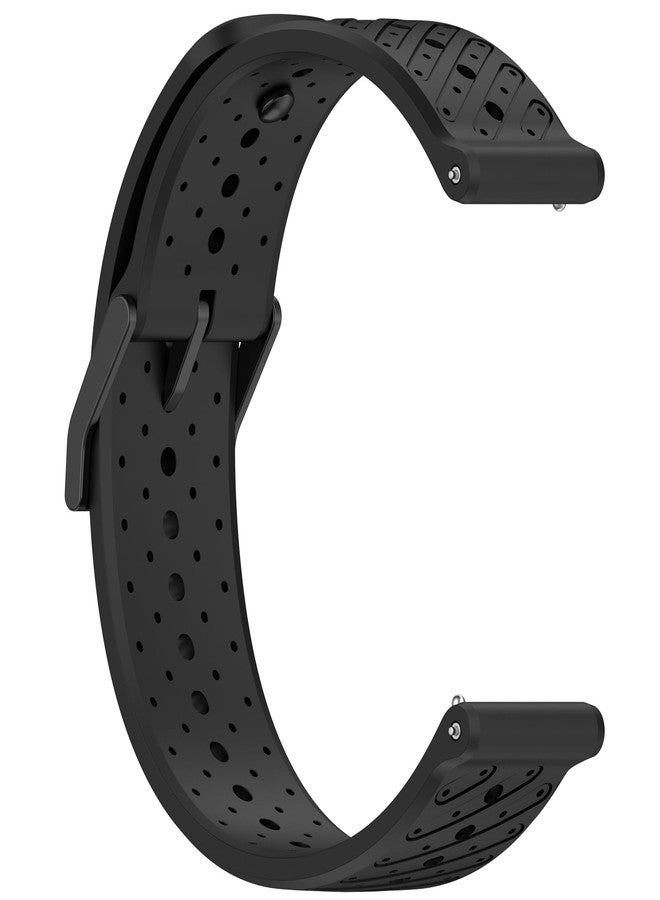 لوكيكي سوار معصم بديل متوافق مع ساعة Suunto Race 2 من LOKEKE - سوار معصم سيليكون بديل مقاس 22 مم متوافق مع ساعة Suunto Race 2/S/1 (أسود) - Image 3