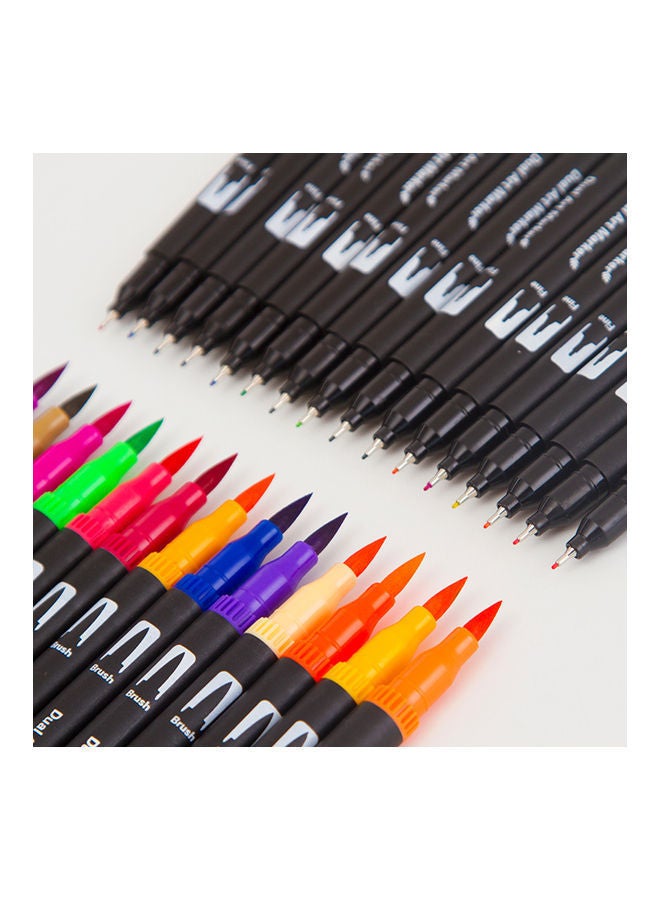 NIBEMINENT 12-Colors Dual Tip Brush Pens Art Markers Set and Fine Tips Colored for Children Multicolor - Image 5