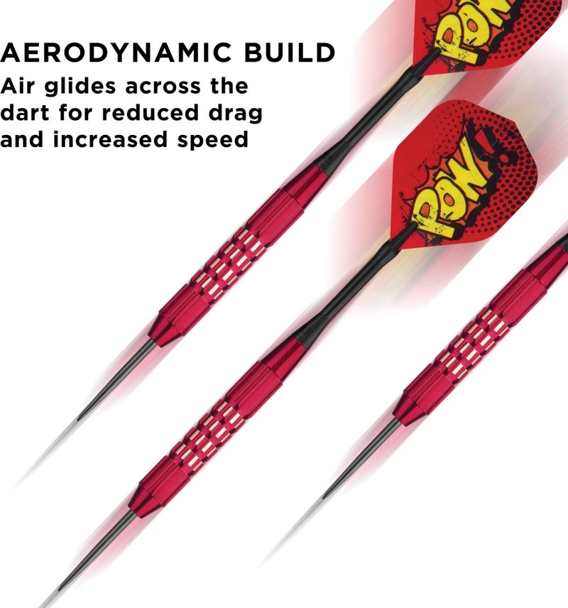 Viper Comix Steel Tip Darts: POW (Red), 22 Grams - Image 4