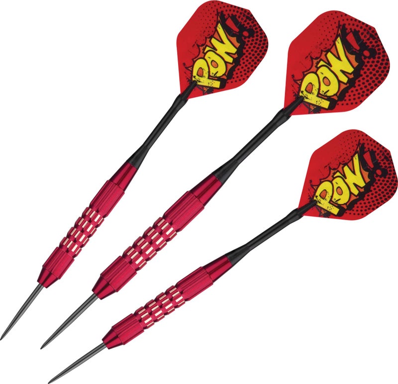 Viper Comix Steel Tip Darts: POW (Red), 22 Grams - Image 1