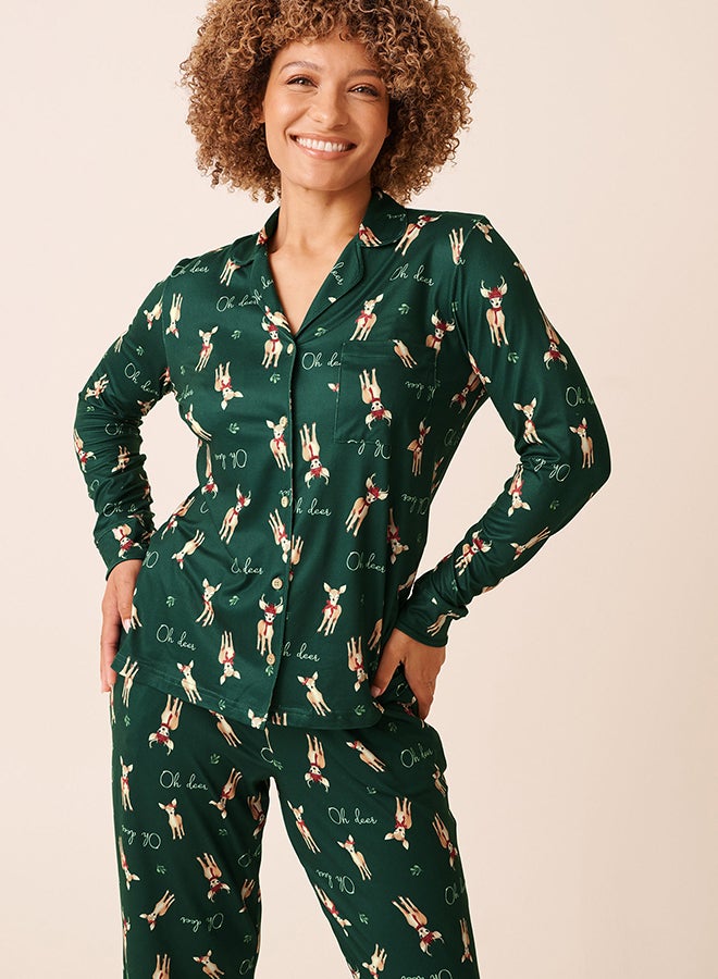 La Vie en Rose Comfort & Joy Print Super Soft Button-down Shirt - Image 4