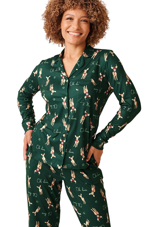 La Vie en Rose Comfort & Joy Print Super Soft Button-down Shirt - Image 1