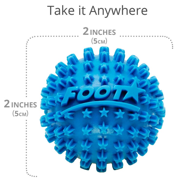 Body Back Foot StarÂ® Massager Ball and Plantar Fasciitis Roller - Soothe Foot Stress, Discomfort, Aches, & Tightness (Pack of 2, Blue, 2-Inch) - Image 5