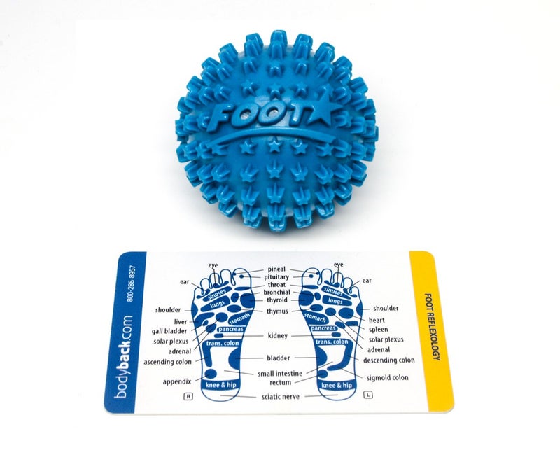 Body Back Foot StarÂ® Massager Ball and Plantar Fasciitis Roller - Soothe Foot Stress, Discomfort, Aches, & Tightness (Pack of 2, Blue, 2-Inch) - Image 3