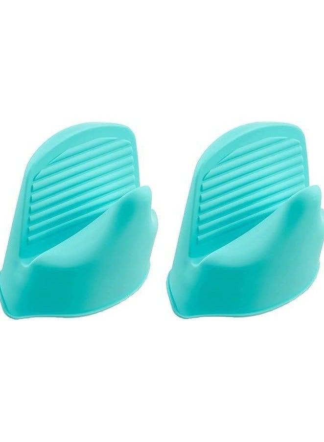 قفازات سيليكون مقاومة للحرارة والانزلاق – لحماية الأصابع ومسك الأواني الساخنة، مثالية للطبخ والخبز (متعددة الألوان، اثنين) - Image 1