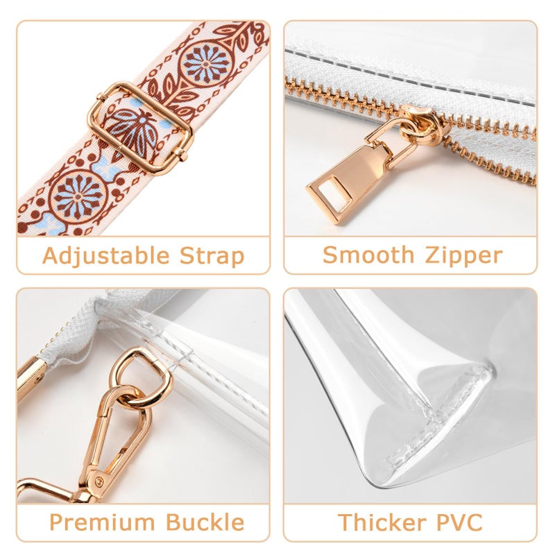 BS-VOG Clear Purse for Women - Stadium Approved Crossbody Bag, Small Stadium Bag for Concerts & Sports Events - Image 5