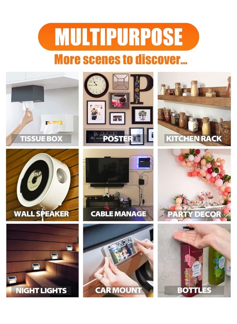 Flushrenic 2 Rolls Double Sided Tape Removable Nano Tape for Poster Carpet Picture Hanging Strip Rug Wall Outdoor - Clear & Strong Adhesive Multipurpose Mounting Tape（total：6m) - Image 4