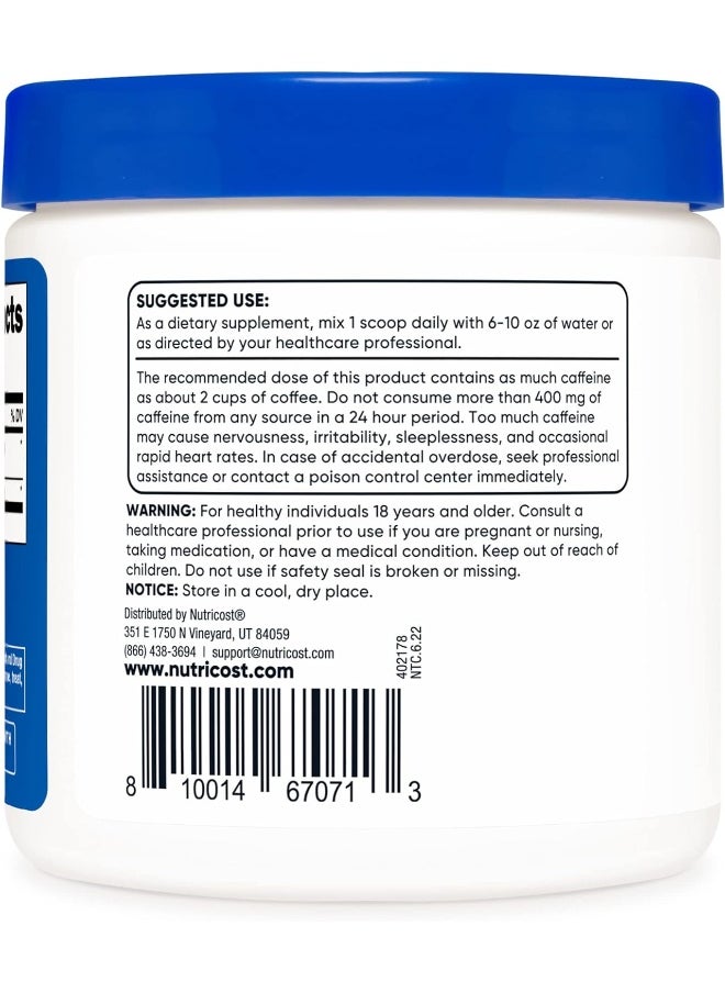 Nutricost - Guarana Powder 100 Grams - Natural Herbal Brazilian Caffeine Energizer Supplement - Image 1