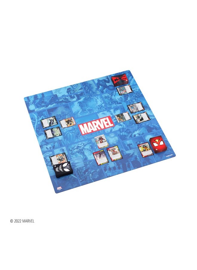 Gamegenic Gamegenic Marvel Champions Marvel Blue Prime Game Mat Xl ; Slipresistant 27.5" By 27.5" Rubber Mat ; Designed For Use With Marvel Champions The Card Game And Other Tcgs And Lcgs ; Made By Gamegenic  - Image 3