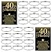 Misdary 40th 50th 60th 70th Birthday Party Gift for Women Adjustable Wish Bracelets with Heart Star Charm Thank You Card for Anniversary Mom Men Guests Souvenirs Favors2540th Birthday - Image 3