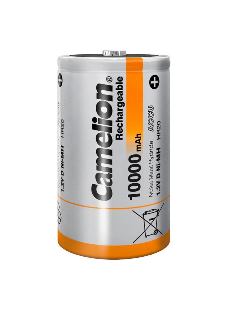Camelion Camelion HR20 D Mono 1.2 V 10000 mAh Nickel Metal Hydride Rechargeable Battery (Pack of 2)  - Image 2