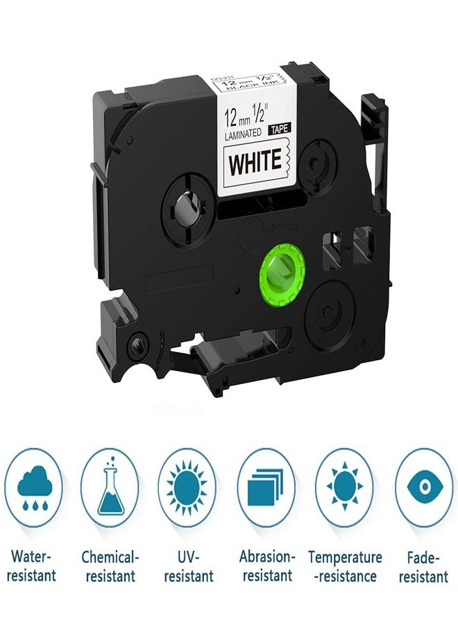 Bigger 5 Pack Compatible Label Tape Replacement for Brother TZe 231 Cassette Used with P-Touch PT-1000 PT-1010 PT-H101C GL-H105 PT-2030VP, 12mm x 8m - Image 3