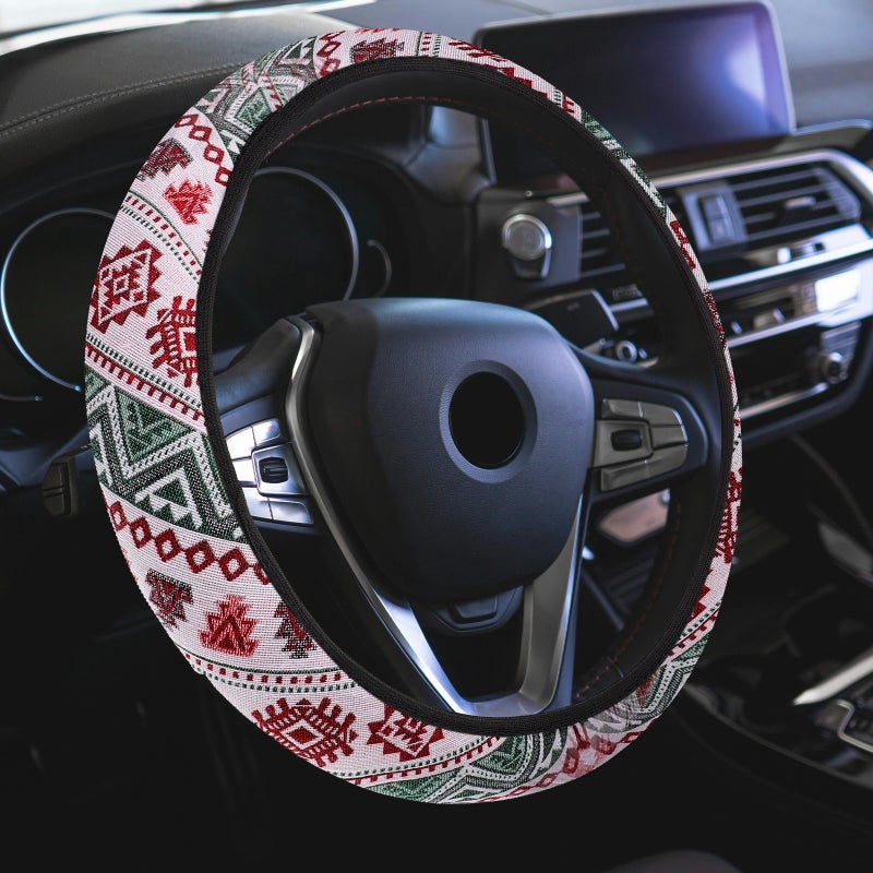 Car Steering Wheel Protector Ethnic Car Steering Wheel Elastic Wheel Protector - Image 3