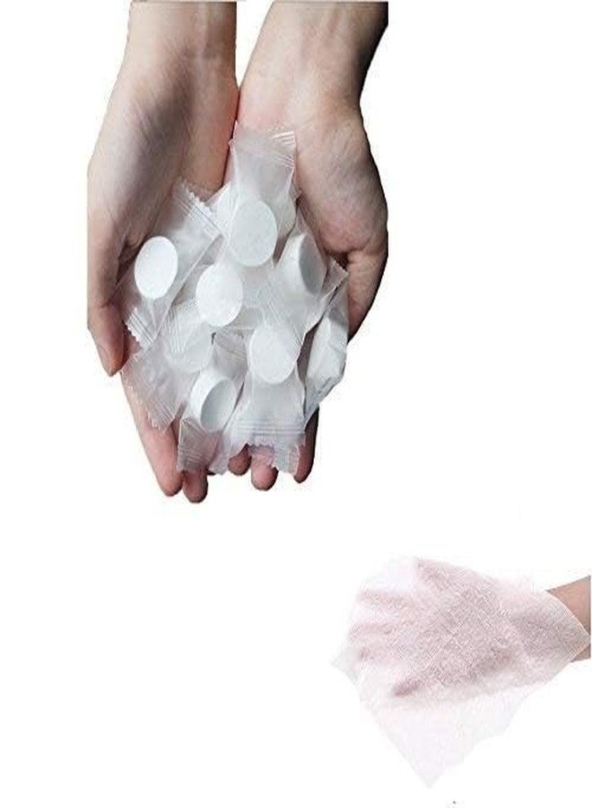 Asier Disposable Cotton Coin Towels Tissue That Expand with Water - Pack of 100 (Wet Wipes Napkin) - Image 2