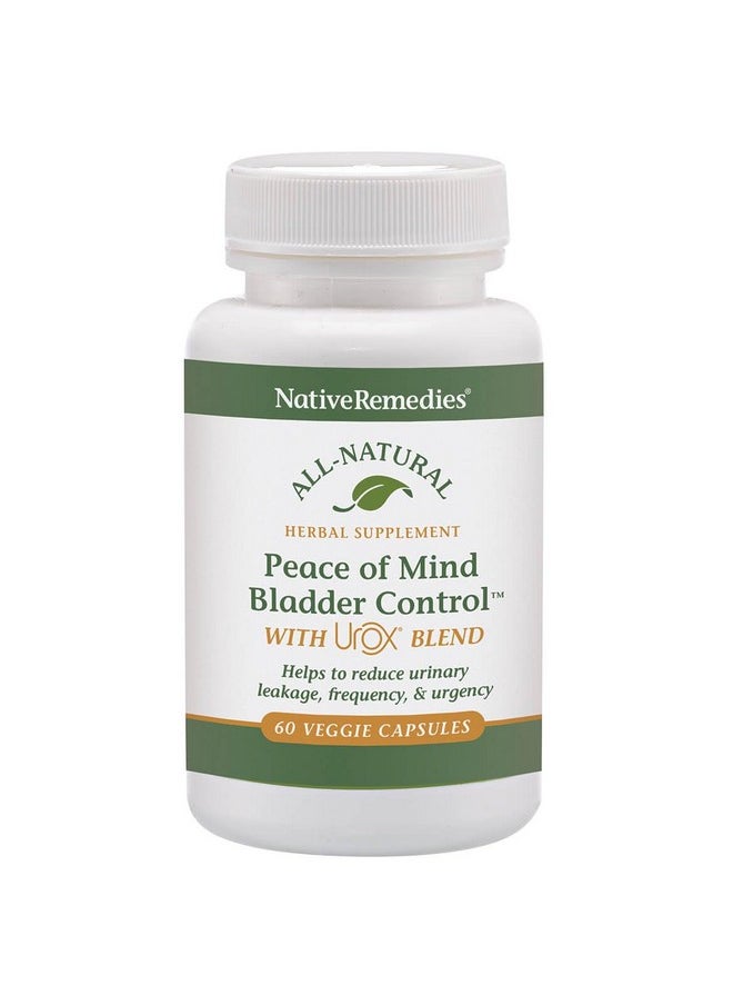 Native Remedies Native Remedies Bladder Control Supplements - Peace of Mind with Urox - Bladder Support for Women & Men, for Overactive Bladders Health - Reduce Nighttime Urination - Non-GMO, Vegan Capsules (60  - Image 1