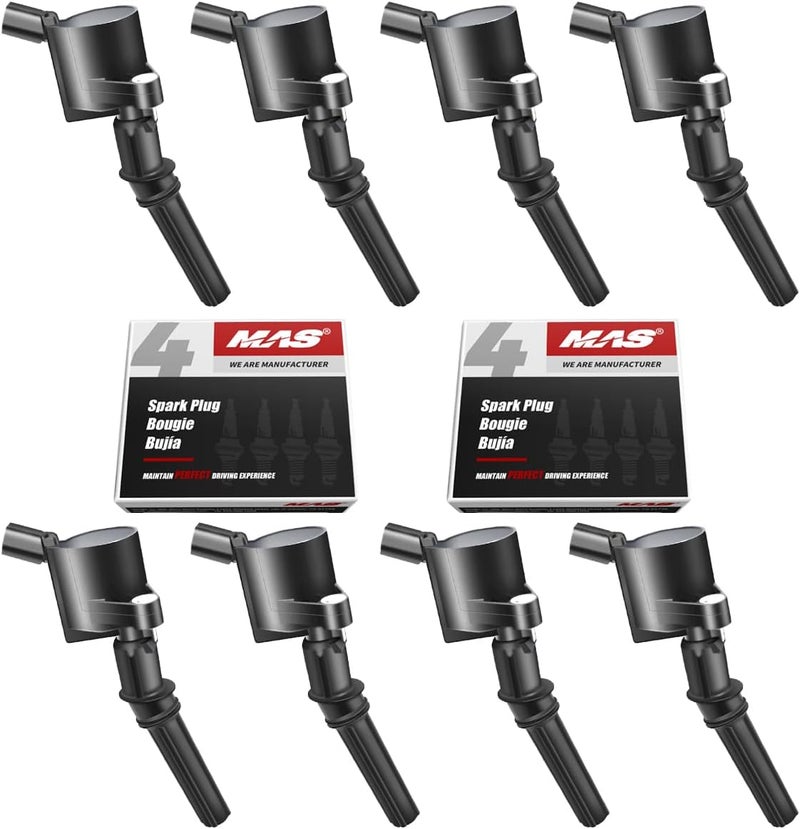 MAS Set of 8 Ignition Coil Pack and Iridium Spark Plug for Ford and Mercury Vehicles - Image 1